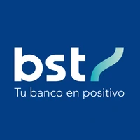 Logo del Banco de Servicios y Transacciones (BST), banco mayorista argentino, con su diseño corporativo moderno